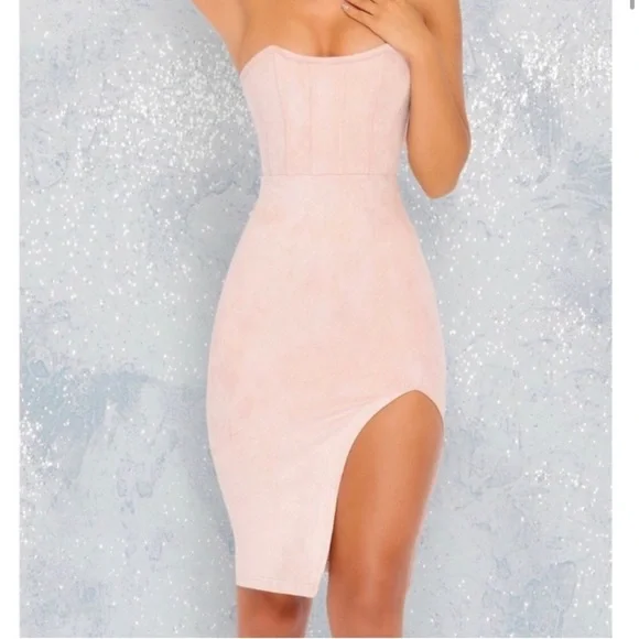 oh polly pink suede dress Oh Polly Suede Pink Dress S (4-6) Like new